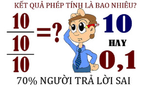 Câu đố hại não mà cứ 10 người thì 7 người trả lời sai