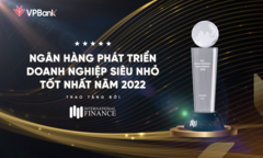 VPBank được vinh danh 'Ngân hàng phát triển doanh nghiệp siêu nhỏ tốt nhất 2022'