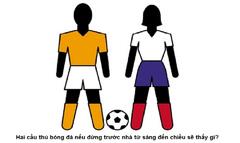 Đố mẹo: Hai cầu thủ bóng đá đứng trước nhà từ sáng đến chiều sẽ thấy gì?