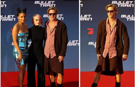 Brad Pitt lại mặc váy