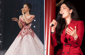 Những nàng hậu đình đám được cổ vũ nồng nhiệt khi đi hát