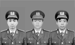 Tổ chức tang lễ 3 chiến sĩ PCCC hy sinh theo nghi thức của lực lượng CAND