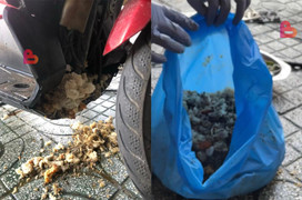 Xe đóng bụi lâu ngày, đem đi rửa mới tá hỏa phát hiện điều bất ngờ nặng 2kg
