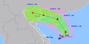 Áp thấp nhiệt đới mạnh lên thành bão số 2, hướng vào miền Bắc nước ta