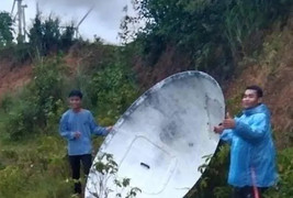 'Vật thể lạ' như chảo điện rơi trúng khu dân cư ở Quảng Trị