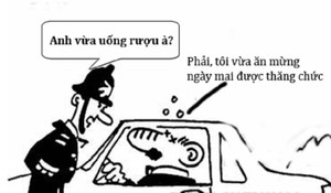 Uống rượu lái xe thoải mái vì sắp làm phi công