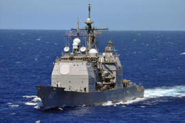 Tàu chiến Mỹ đi qua eo biển Đài Loan
