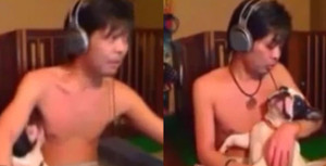 Chú cún 'trúng độc' khi ngửi nách chủ