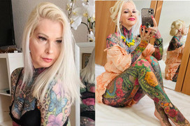 Người phụ nữ U60 chi hơn nửa tỷ biến cơ thể thành vườn hoa bằng cách xăm