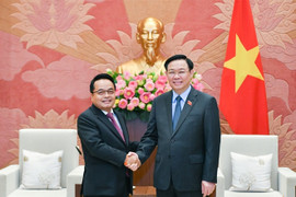 Chủ tịch Quốc hội Vương Đình Huệ tiếp đoàn Kiểm toán Nhà nước Lào