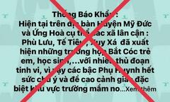 Giám đốc Công an Hà Nội chỉ đạo xử lý nghiêm người tung tin 'bắt cóc trẻ em'