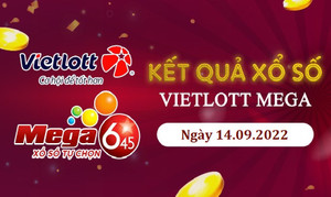 Vietlott Mega 6/45 14/9 - Kết quả xổ số Vietlott Mega hôm nay 14/9/2022