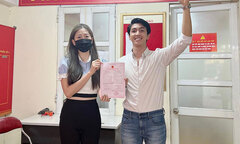 Phương Nga - Bình An lên phường đăng ký kết hôn