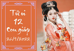 Tử vi 12 con giáp hôm nay thứ Hai ngày 26/9: Tý vượng tài, Tuất đừng kiêu ngạo