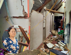 Lâm cảnh 'màn trời chiếu đất' sau một đêm 'chạy' bão Noru