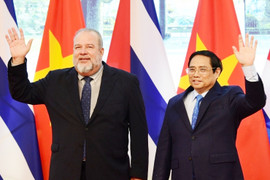 Toàn cảnh lễ đón chính thức Thủ tướng Cuba tại Hà Nội