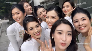 Dàn Hoa hậu, Á hậu rạng rỡ trong lễ ăn hỏi của Bình An - Phương Nga