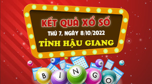 Kết quả xổ số Hậu Giang thứ Bảy 8/10/2022 - XSHG 8/10