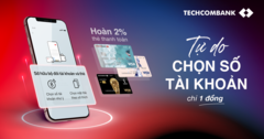 Người dùng app Techcombank Mobile thỏa sức chọn tài khoản số đẹp chỉ với 1 đồng