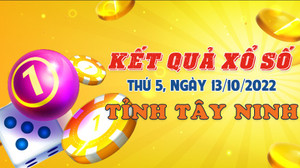 Kết quả xổ số Tây Ninh thứ Năm ngày 13/10/2022 - XSTN 13/10