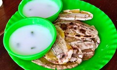 Chuối đập nước cốt dừa - món ăn chơi dân dã một khi đã thử là không muốn ngừng