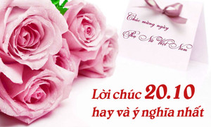 Lời chúc 20/10 hay và ý nghĩa dành cho người phụ nữ bạn yêu thương