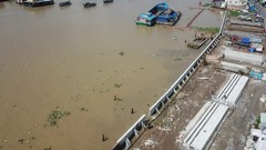 Vướng mặt bằng, dự án kè hơn 1.000 tỷ ở Cần Thơ chỉ mới đạt 60% tiến độ