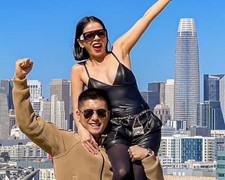 Sao Việt 21/10: Lệ Quyên cười hết cỡ khi được Lâm Bảo Châu vác trên vai