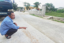 Dự án đường hơn 10 tỷ đồng ở Quảng Trị chưa làm xong đã hỏng tan tác