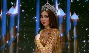 Hoa hậu Thuỳ Tiên nói 4 thứ tiếng trong bài phát biểu kết thúc nhiệm kỳ