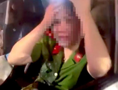 Nữ thiếu tá công an lái ô tô va chạm giao thông liên tiếp