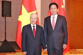 Tổng Bí thư Nguyễn Phú Trọng hội kiến Chủ tịch Quốc hội Trung Quốc Lật Chiến Thư