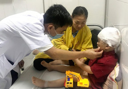 Bé 2 tuổi ở Thanh Hóa bị chó cắn nát mặt