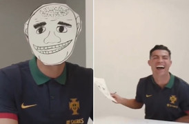 Vẽ Pepe cực xấu, Ronaldo cười nắc nẻ trêu chọc đồng đội