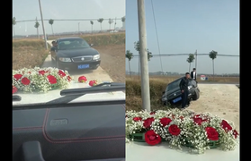 Tình huống 'đau khổ' của tài xế khi phải nhường xe rước dâu