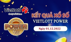 KQXS Vietlott 1/12 - xổ số Vietlott Power 6/55 thứ Năm 1/12/2022