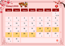 Tết Nguyên đán Quý Mão 2023 đến sau Tết Dương lịch bao nhiêu ngày?