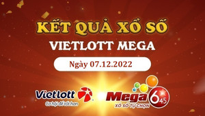 Vietlott Mega 6/45 7/12 - kết quả xổ số Vietlott Mega hôm nay 7/12/2022