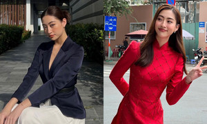 Hoa hậu Lương Thuỳ Linh mặc 'kín cổng cao tường' từ khi trở thành giảng viên 