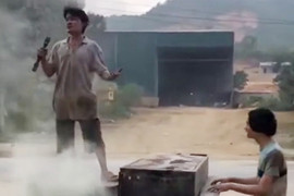 Màn trình diễn bốc lửa theo đúng nghĩa đen