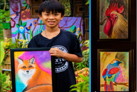 Cha mẹ sống du mục để con trai thành hoạ sĩ tài năng