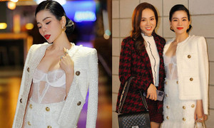 Sao Việt 16/12: Lệ Quyên mặc áo ren gợi cảm, đọ sắc cùng vợ Công Lý