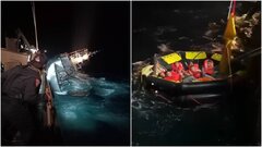 Tàu hộ vệ hải quân Thái Lan bị sóng lớn đánh chìm