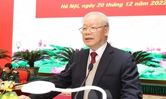Tổng Bí thư đề nghị Quân đội chủ động nâng cao năng lực nghiên cứu, dự báo