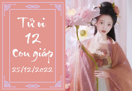 Tử vi vui 12 con giáp hôm nay Chủ Nhật 25/12: Thìn dễ bị lừa, Thân bội thu