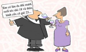 Khen vợ già một cách tế nhị