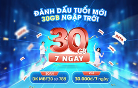 Đánh dấu tuổi mới - 30GB ngập trời