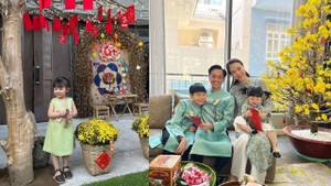 Vợ chồng Cường Đô La trang trí nhà đón Tết như chợ hoa, ái nữ thích ‘sống ảo’