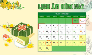 Lịch âm 24/1 - tra cứu lịch âm hôm nay thứ 3 ngày 24/1/2023