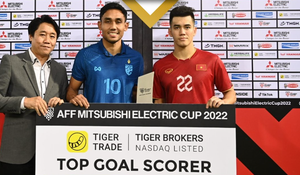 Tiến Linh giành danh hiệu vua phá lưới AFF Cup 2022 cùng Teerasil Dangda